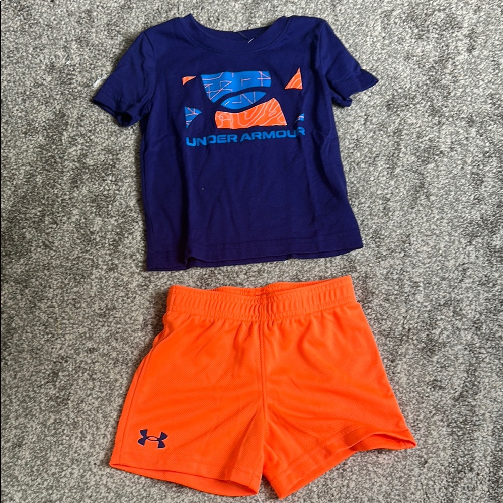 Under Armour Kids' Navy and Orange Set